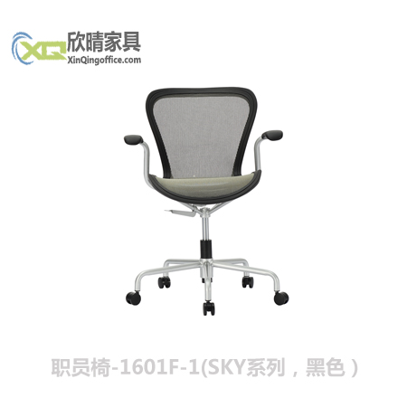 浦东办公家具之职员椅-1601F-1 (SKY系列，黑色）厂家